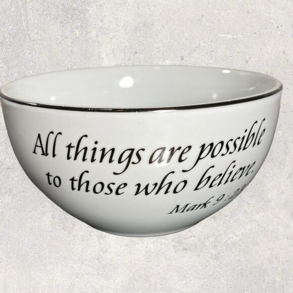 Coventry Daily Blessing Cereal Bowl - Mark 9:23 - Picture 1 of 4